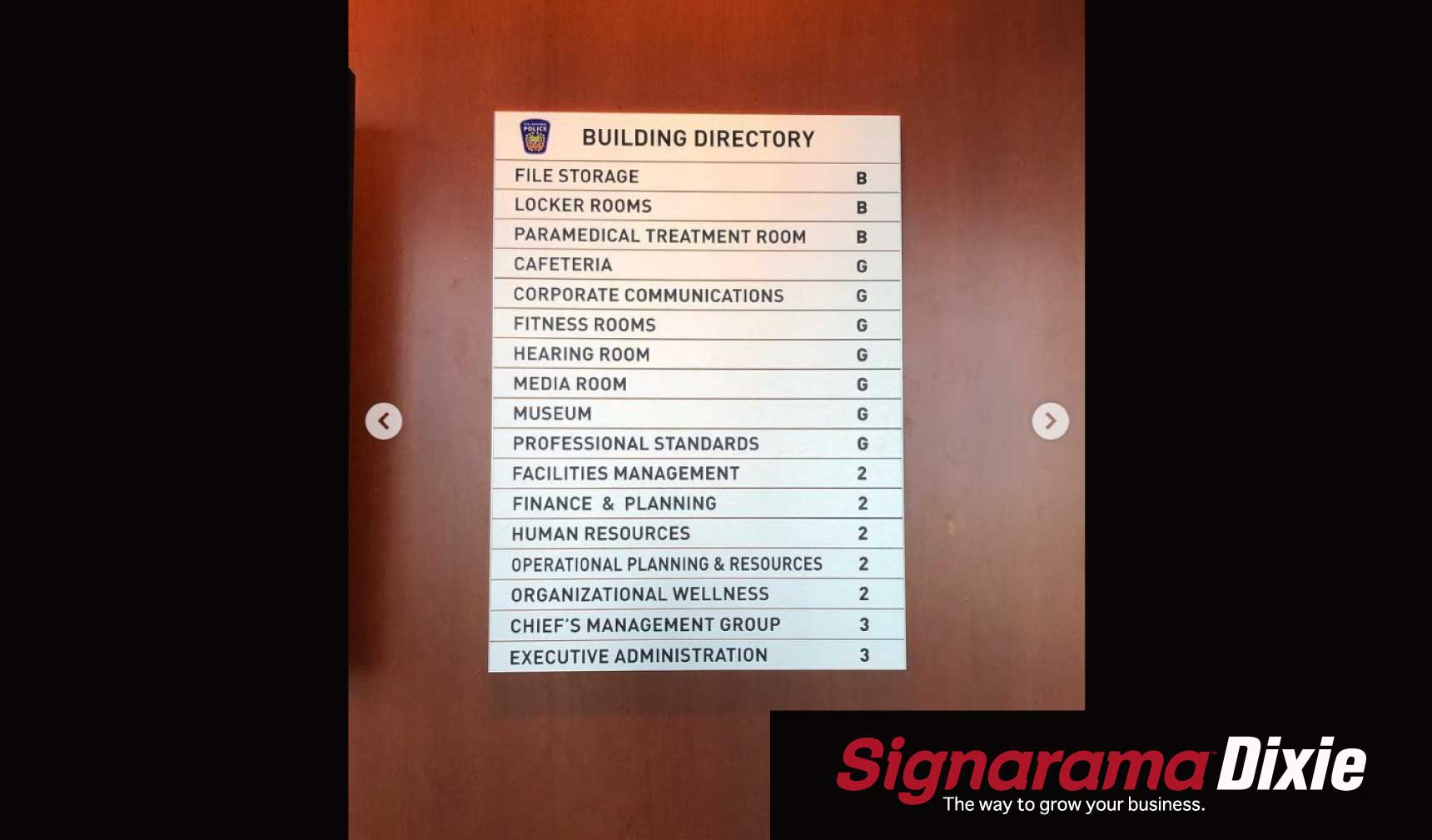 Directional Sign 22